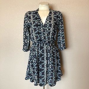 Lush multicolored V neckline dress